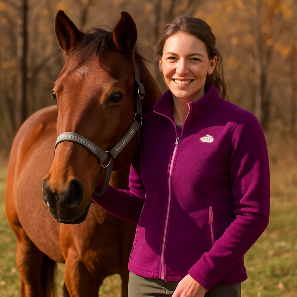 The North Face Women's Fleece‎ Jacket Small S Purple Full Zip Pink Trim